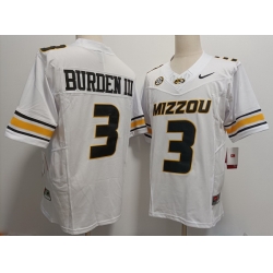 Men Missouri Tigers Luther Burden #3 White F U S E Stitched Jersey