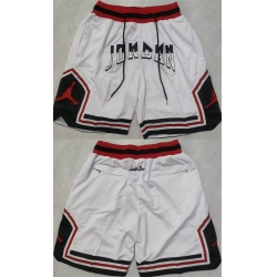 Men Michael Jordan White Red Black Shorts