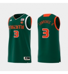 Men Miami Hurricanes Anthony Lawrence Ii Green Replica College Basketball Jersey