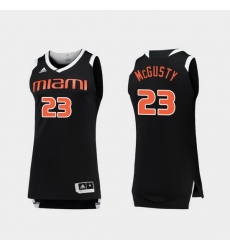 Men Miami Hurricanes Kameron Mcgusty Black White Chase College Basketball Jersey