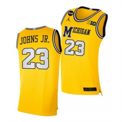 Michigan Wolverines Brandon Johns Jr. Yellow Blm Social Justice Men Jersey