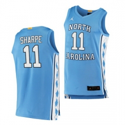 North Carolina Tar Heels Day'Ron Sharpe Blue Authentic Jersey