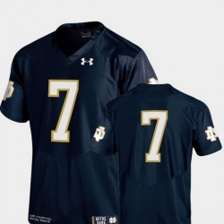 Men Notre Dame Fighting Irish 7 Navy College Football Authentic Performance Jersey