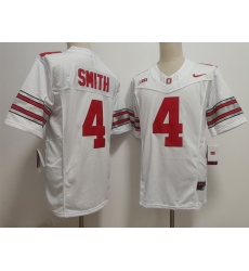 Men Ohio State Buckeyes #4 Jeremiah Smith White 2026 F U S E Stitched NCAA Jersey Men Ohio State Buckeyes #4 Jeremiah Smith White 2026 F U S E Stitched NCAA Jersey