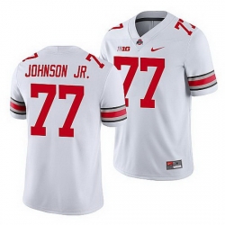 Ohio State Buckeyes Paris Johnson Jr. White Game Men'S Jersey