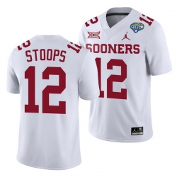Oklahoma Sooners Drake Stoops White 2020 Cotton Bowl Classic College Football Jersey