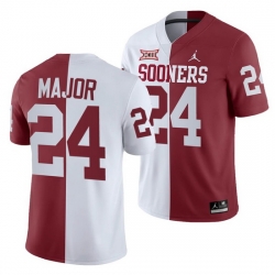 Oklahoma Sooners Marcus Major White Crimson Split Men'S Jersey