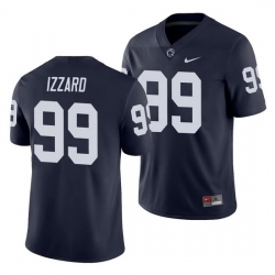 penn state nittany lions coziah izzard navy college football men's jersey