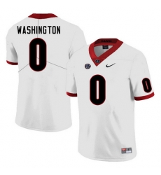 Men #0 Darnell Washington Georgia Bulldogs College Football Jerseys Sale-White