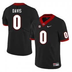 Men #0 Rian Davis Georgia Bulldogs College Football Jerseys Sale-Black