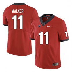 Men #11 Jalon Walker Georgia Bulldogs College Football Jerseys Sale-Red Anniversary