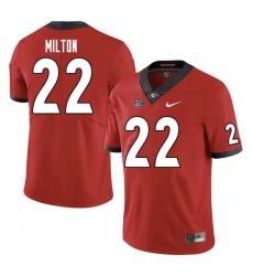 Men #22 Kendall Milton Georgia Bulldogs College Football Jerseys Sale-Red