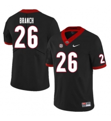 Men #26 Daran Branch Georgia Bulldogs College Football Jerseys Sale-Black