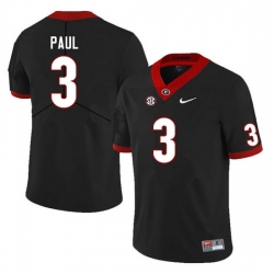 Men #3 Andrew Paul Georgia Bulldogs College Football Jerseys Sale-Black