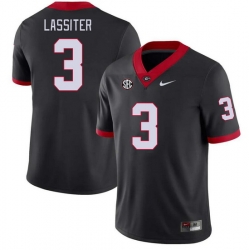 Men #3 Kamari Lassiter Georgia Bulldogs College Football Jerseys Stitched-Black