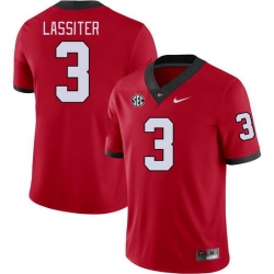 Men #3 Kamari Lassiter Georgia Bulldogs College Football Jerseys Stitched-Red