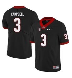 Men #3 Tyson Campbell Georgia Bulldogs College Football Jerseys Sale-Black