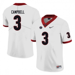 Men #3 Tyson Campbell Georgia Bulldogs College Football Jerseys Sale-white