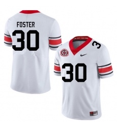 Men #30 Terrell Foster Georgia Bulldogs College Football Jerseys Sale-40th Anniversary