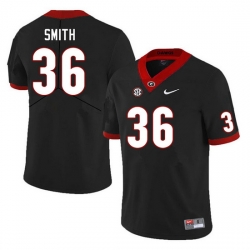 Men #36 Colby Smith Georgia Bulldogs College Football Jerseys Sale-Black