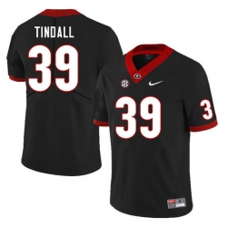 Men #39 Brady Tindall Georgia Bulldogs College Football Jerseys Sale-Black