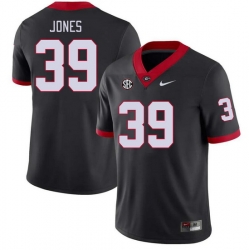 Men #39 Parker Jones Georgia Bulldogs College Football Jerseys Stitched-Black