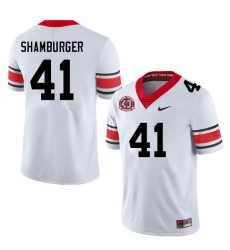 Men #41 Denton Shamburger Georgia Bulldogs College Football Jerseys Sale-40th Anniversary