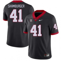 Men #41 Denton Shamburger Georgia Bulldogs College Football Jerseys Stitched-Black