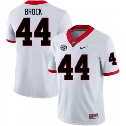 Men #44 Cade Brock Georgia Bulldogs College Football Jerseys Stitched-White