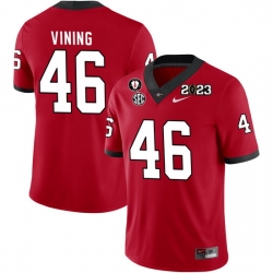 Men #46 George Vining Georgia Bulldogs 2022-23 CTP National Championship Football Jerseys