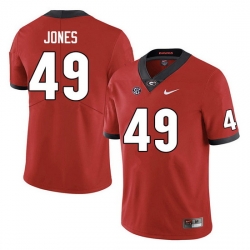 Men #49 Gleaton Jones Georgia Bulldogs College Football Jerseys Sale-Red Anniversary