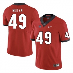 Men #49 Jamier Moten Georgia Bulldogs College Football Jerseys Sale-Red