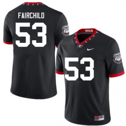 Men #53 Dylan Fairchild Georgia Bulldogs College Football Jerseys Sale-100th Anniversary