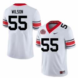 Men #55 Jared Wilson Georgia Bulldogs College Football Jerseys Sale-40th Anniversary