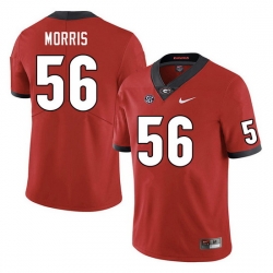 Men #56 Micah Morris Georgia Bulldogs College Football Jerseys Sale-Red