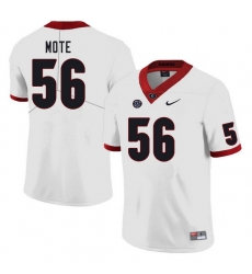 Men #56 William Mote Georgia Bulldogs College Football Jerseys Sale-White