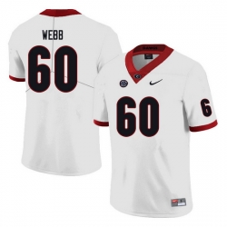 Men #60 Clay Webb Georgia Bulldogs College Football Jerseys white