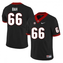 Men #66 Aliou Bah Georgia Bulldogs College Football Jerseys Sale-Black Anniversary