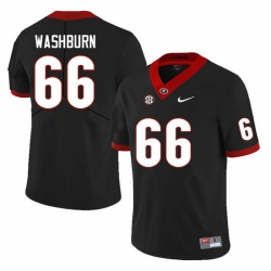 Men #66 Jonathan Washburn Georgia Bulldogs College Football Jerseys Sale-Black Anniversary