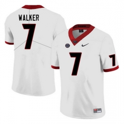 Men #7 Quay Walker Georgia Bulldogs College Football Jerseys Sale-White