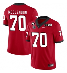 Men #70 Warren McClendon Georgia Bulldogs 2022-23 CTP National Championship Football Jerseys