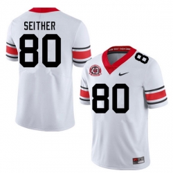 Men #80 Brett Seither Georgia Bulldogs Nationals Champions 40th Anniversary College Football Jerseys