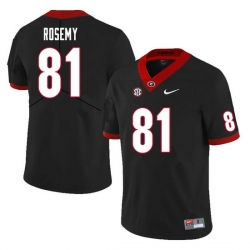 Men #81 Marcus Rosemy Georgia Bulldogs College Football Jerseys Sale-Black