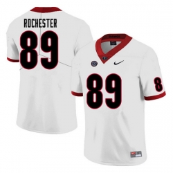 Men #89 Julian Rochester Georgia Bulldogs College Football Jerseys Sale-White