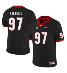 Men #97 Tyler Malakius Georgia Bulldogs College Football Jerseys Sale-Black