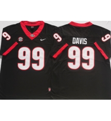 Men #99 Jordan Davis Georgia Bulldogs College Football Jerseys Sale-Black
