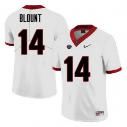 Men Georgia Bulldogs #14 Trey Blount College Football Jerseys Sale-White