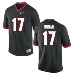 Men Georgia Bulldogs #17 Josh Moran College Football Jerseys-Black