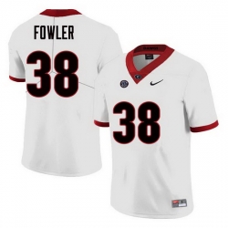 Men Georgia Bulldogs #38 Trent Fowler College Football Jerseys Sale-White