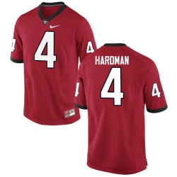 Men Georgia Bulldogs #4 Mecole Hardman College Football Jerseys-Red